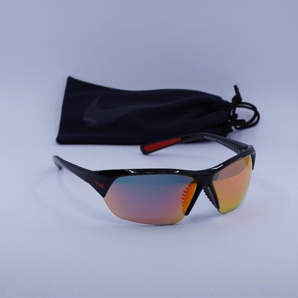 NIKE SKYLON ACE M FQ4684 010 Geometric Sunglasses - Black/Red Mirror - Picture 1 of 10